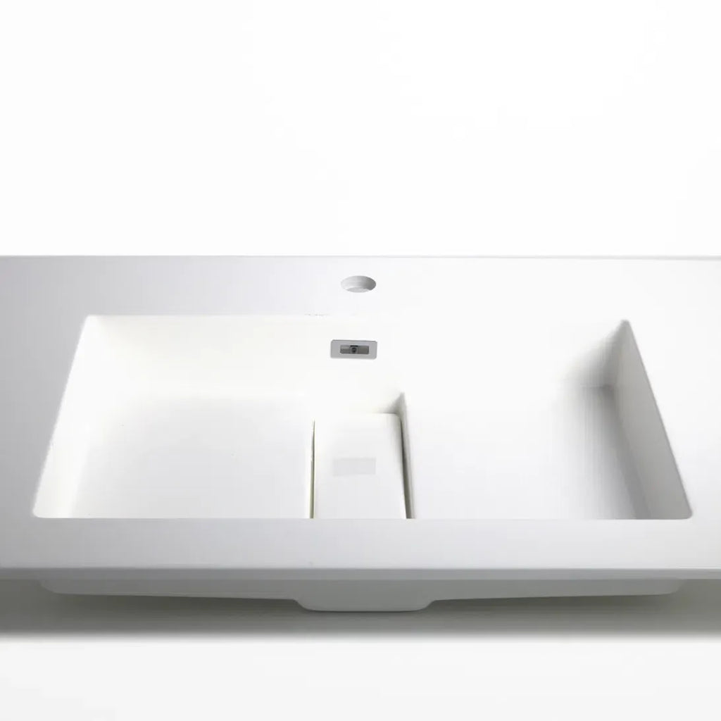 Cosmic Block Evo 80 cm Matte Teckstone Vanity Washbasin
