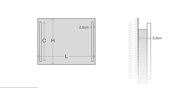 Cosmic Basic LED vannasistabas spogulis, 80 × 110 cm